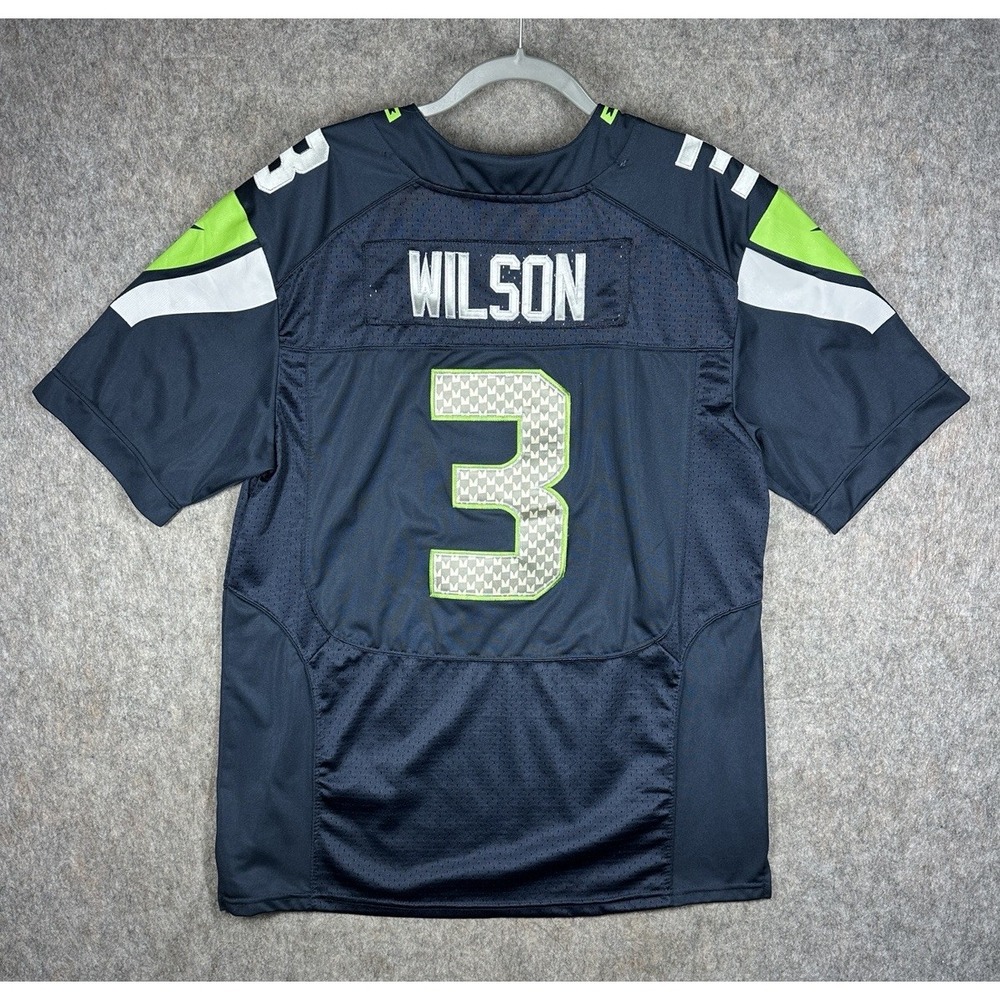 Nike Russell Wilson Seattle Seahawks #3 Limited Jersey Mens 44 Large NFL
